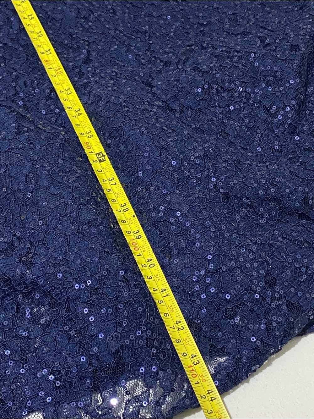 Ignite Women’s Cocktail Sparkling Navy Lace Formal Dress Size 12 - Picture 12 of 12